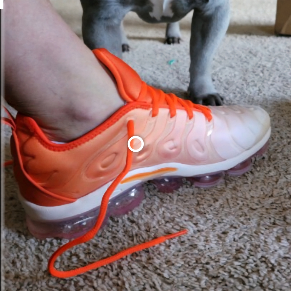 Nike Bright Orange Sneakers with Transparent Sole